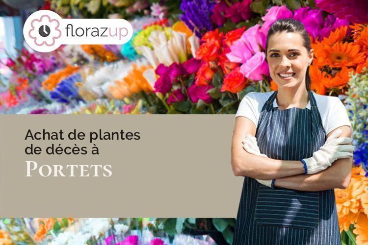 gerbes de fleurs pour un enterrement à Portets (Gironde/33640)