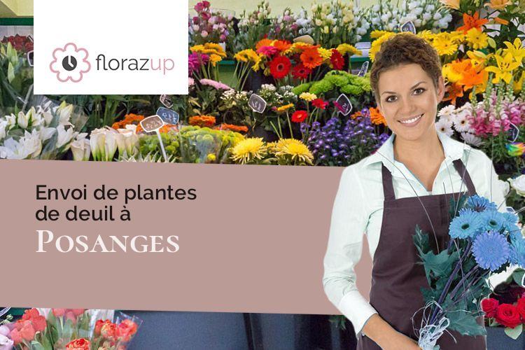 croix de fleurs pour un enterrement à Posanges (Côte-d'Or/21350)