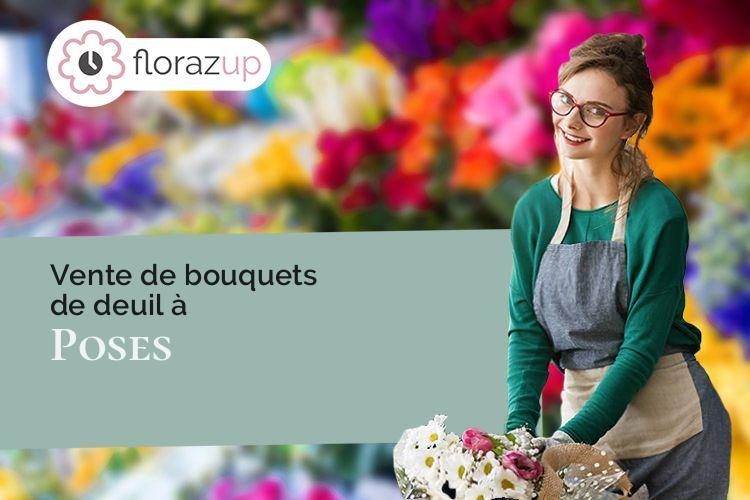 gerbes de fleurs pour un enterrement à Poses (Eure/27740)