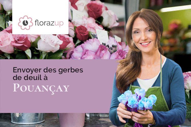 coeurs de fleurs pour un deuil à Pouançay (Vienne/86120)