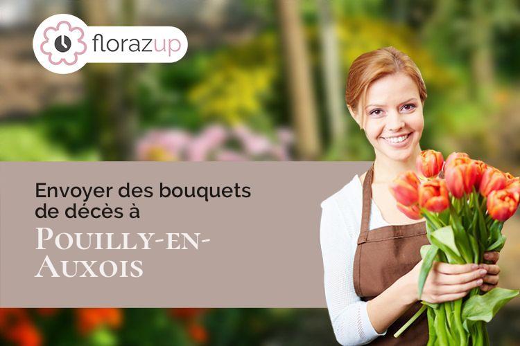 compositions florales pour des funérailles à Pouilly-en-Auxois (Côte-d'Or/21320)