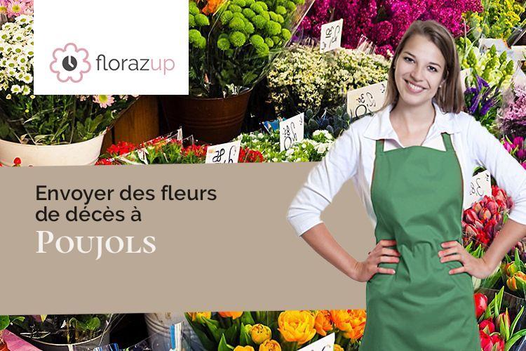 coupes de fleurs pour des obsèques à Poujols (Hérault/34700)
