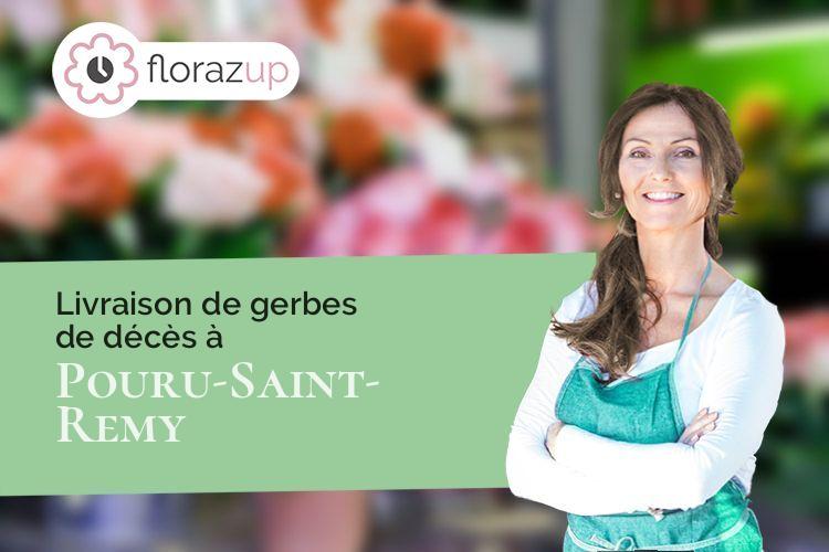 compositions florales pour des funérailles à Pouru-Saint-Remy (Ardennes/08140)