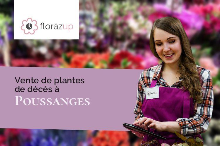 coupes de fleurs pour un deuil à Poussanges (Creuse/23500)