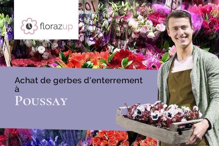 couronnes florales pour un enterrement à Poussay (Vosges/88500)