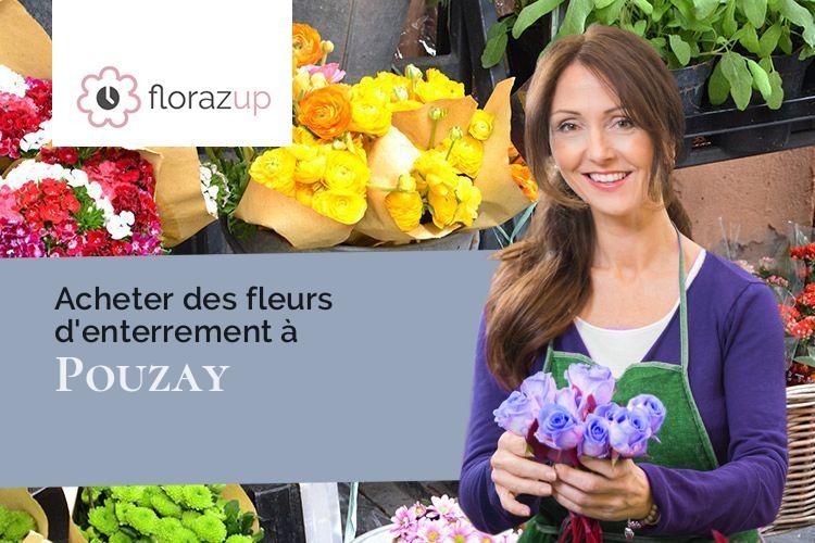 gerbes de fleurs pour un deuil à Pouzay (Indre-et-Loire/37800)