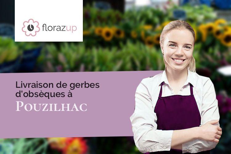 couronnes de fleurs pour un décès à Pouzilhac (Gard/30210)