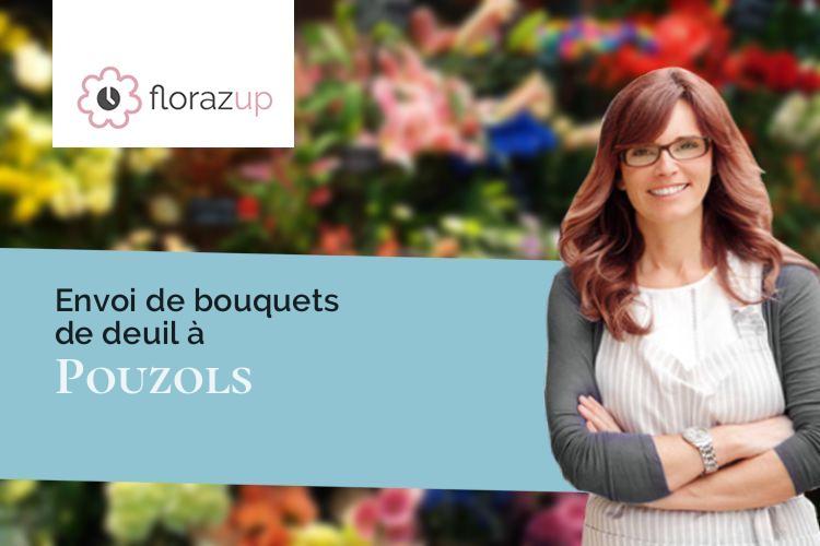 gerbes de fleurs pour des funérailles à Pouzols (Hérault/34230)