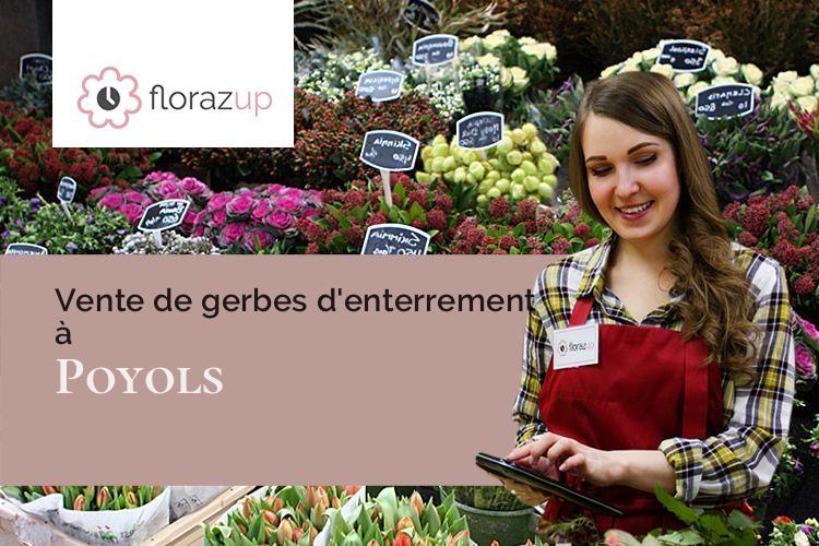 couronnes de fleurs pour un décès à Poyols (Drôme/26310)