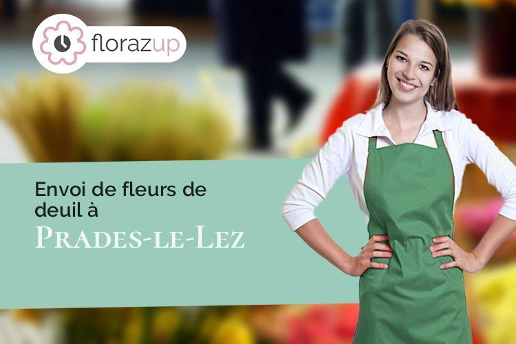 compositions de fleurs pour un enterrement à Prades-le-Lez (Hérault/34730)