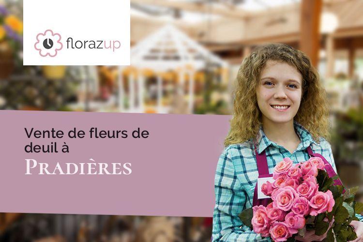 compositions de fleurs pour un enterrement à Pradières (Ariège/09000)