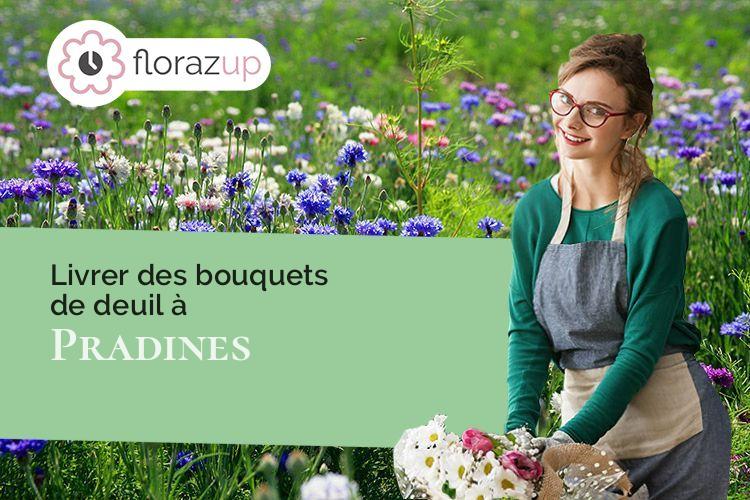 bouquets de fleurs pour un deuil à Pradines (Lot/46090)