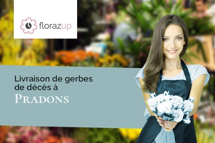 compositions florales pour une crémation à Pradons (Ardèche/07120)
