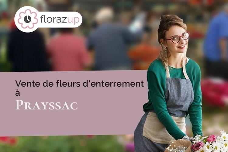 fleurs deuil pour des funérailles à Prayssac (Lot/46220)