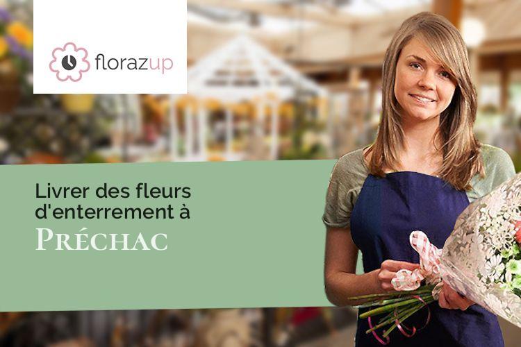 gerbes de fleurs pour un deuil à Préchac (Gers/32390)