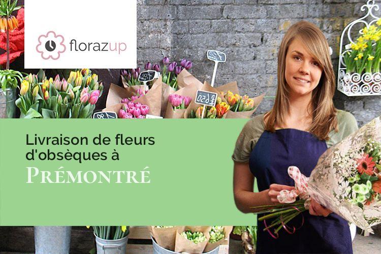 coeurs de fleurs pour des funérailles à Prémontré (Aisne/02320)