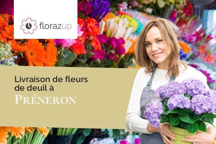 compositions de fleurs pour un deuil à Préneron (Gers/32190)