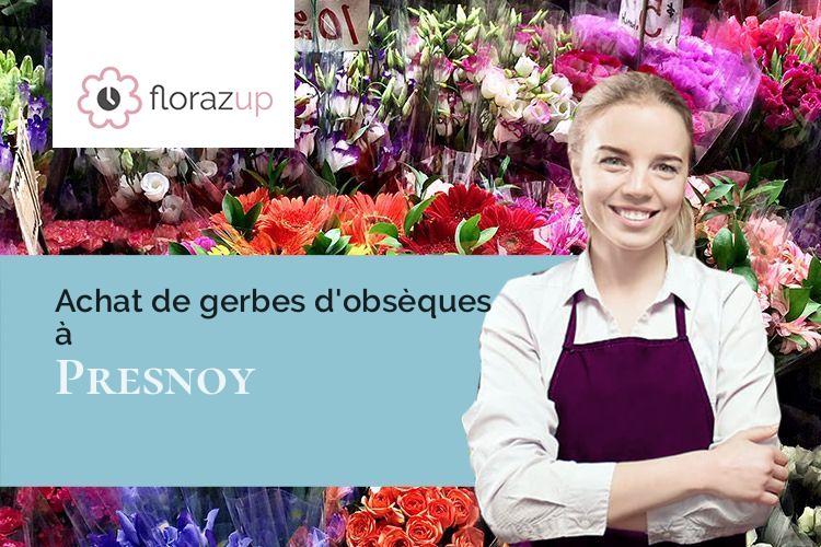 fleurs deuil pour une crémation à Presnoy (Loiret/45260)