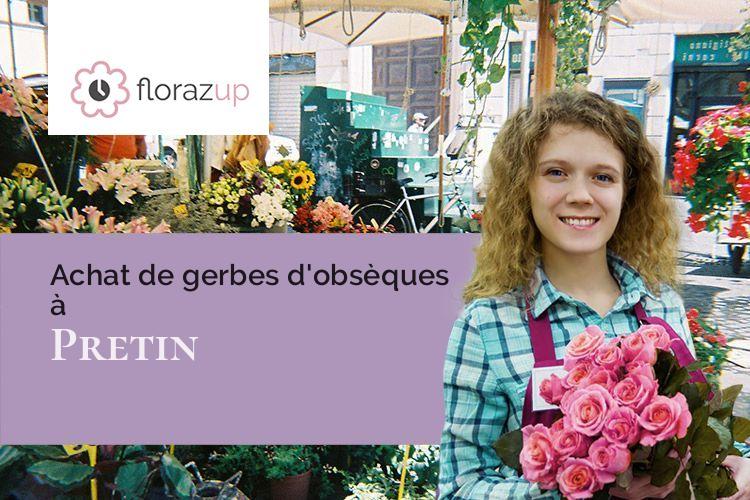 créations de fleurs pour des funérailles à Pretin (Jura/39110)