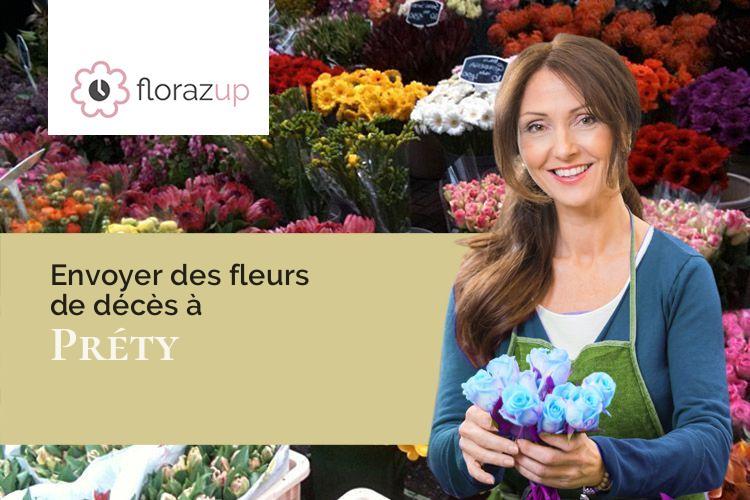 créations florales pour un décès à Préty (Saône-et-Loire/71290)