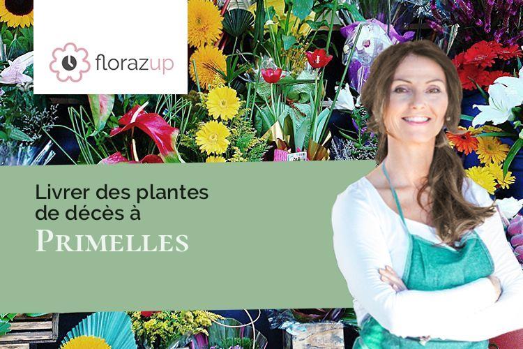 couronnes florales pour un deuil à Primelles (Cher/18400)