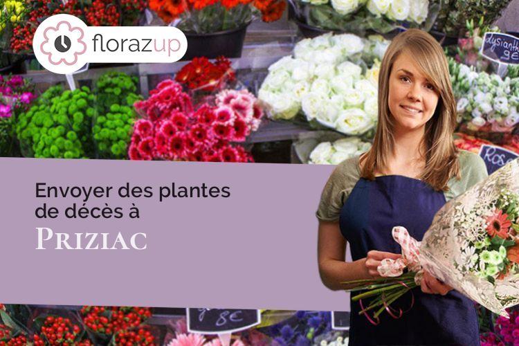 compositions florales pour un enterrement à Priziac (Morbihan/56320)