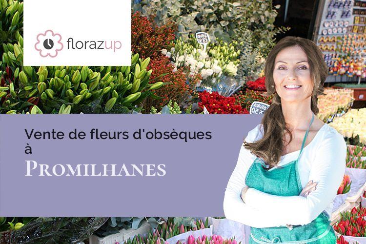 compositions de fleurs pour un décès à Promilhanes (Lot/46260)