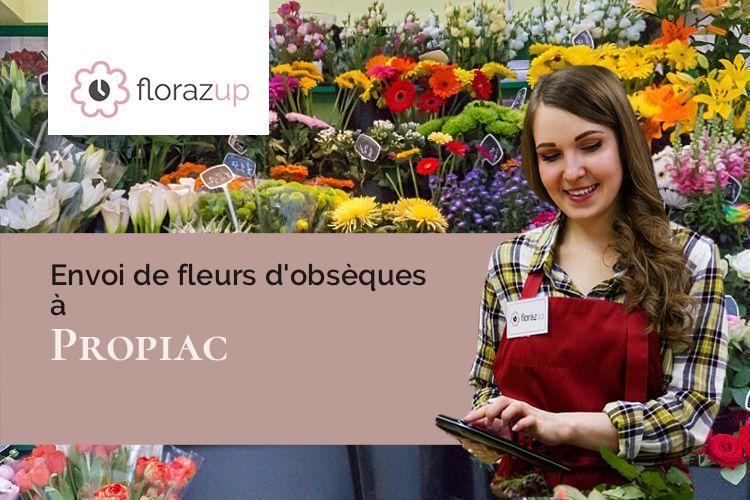 coeurs de fleurs pour un décès à Propiac (Drôme/26170)