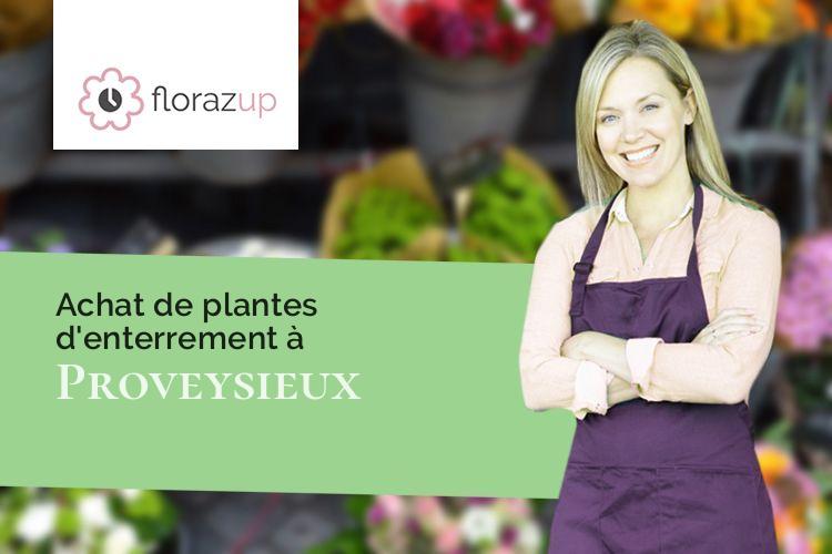 coeurs de fleurs pour un deuil à Proveysieux (Isère/38120)