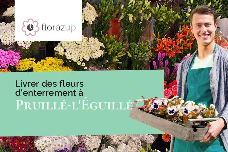 fleurs deuil pour des funérailles à Pruillé-l'Éguillé (Sarthe/72150)