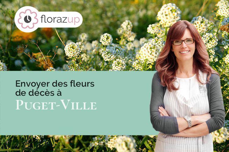 compositions florales pour des funérailles à Puget-Ville (Var/83390)