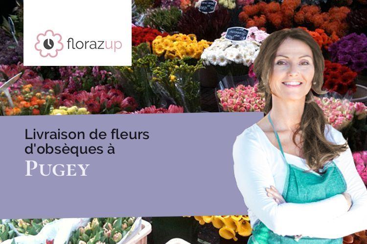 fleurs deuil pour un enterrement à Pugey (Doubs/25720)