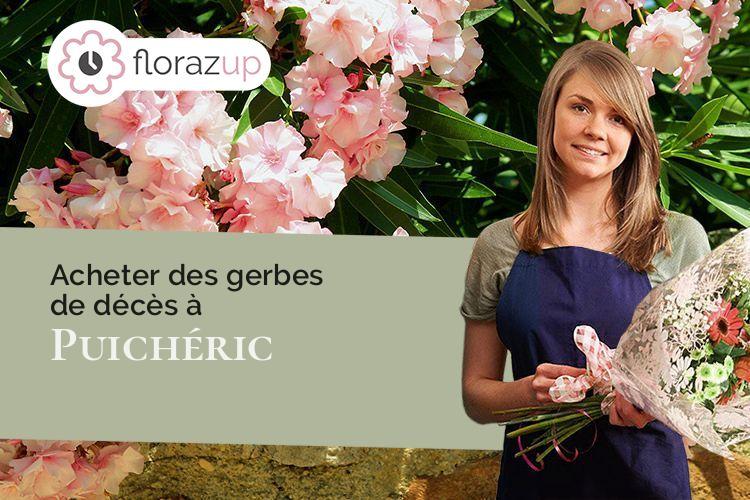 croix de fleurs pour des obsèques à Puichéric (Aude/11700)
