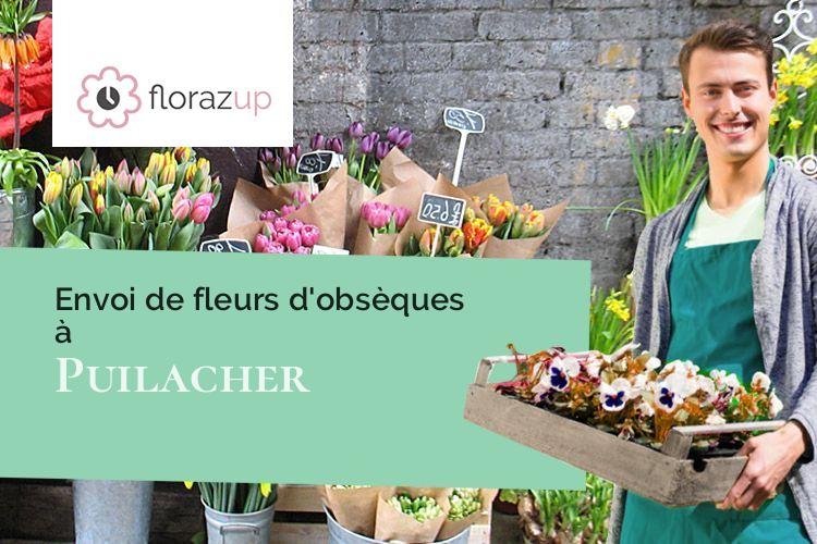 fleurs deuil pour un enterrement à Puilacher (Hérault/34230)