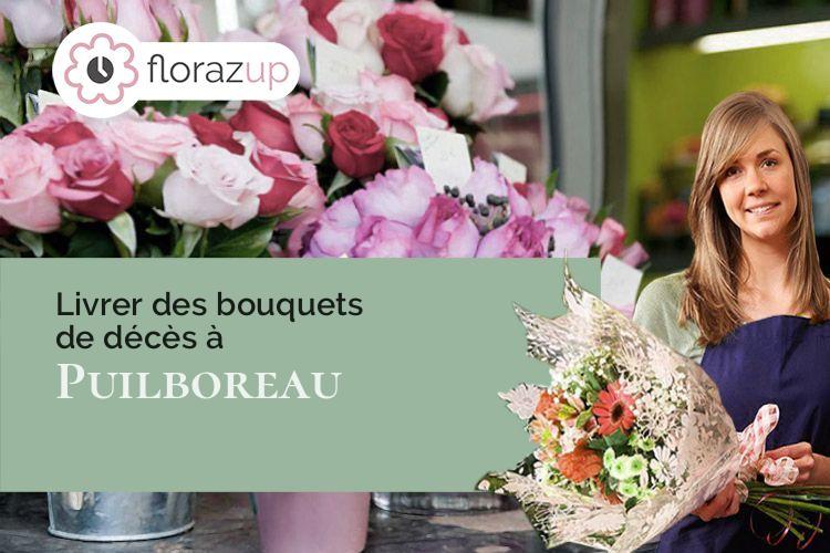 couronnes florales pour un enterrement à Puilboreau (Charente-Maritime/17138)
