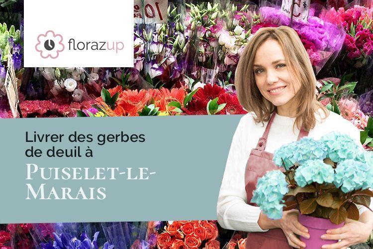 couronnes de fleurs pour des obsèques à Puiselet-le-Marais (Essonne/91150)