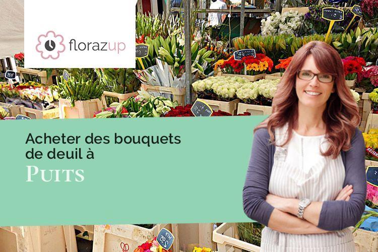 croix de fleurs pour un enterrement à Puits (Côte-d'Or/21400)