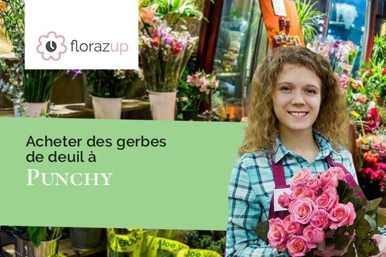 bouquets de fleurs pour des funérailles à Punchy (Somme/80320)