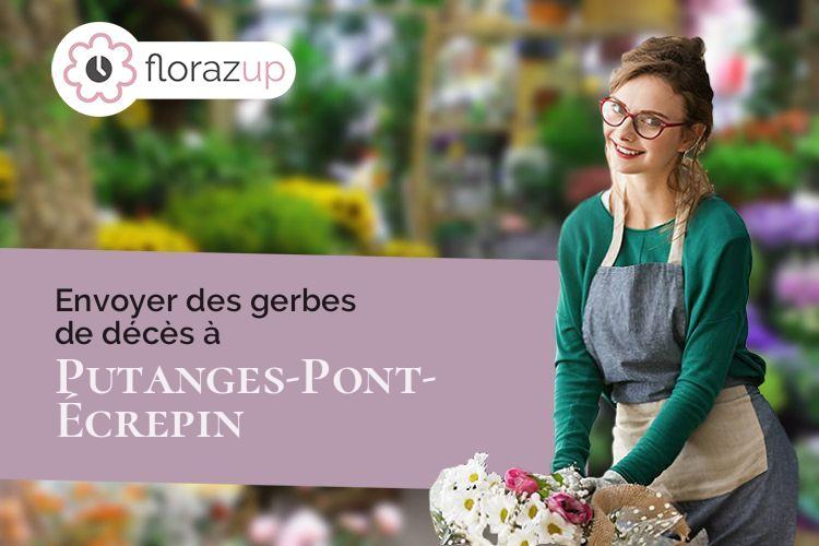 gerbes de fleurs pour des funérailles à Putanges-Pont-Écrepin (Orne/61210)