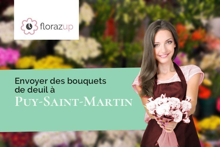 couronnes florales pour un deuil à Puy-Saint-Martin (Drôme/26450)