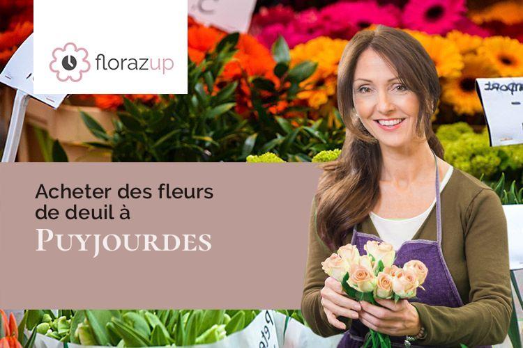 croix de fleurs pour une crémation à Puyjourdes (Lot/46260)