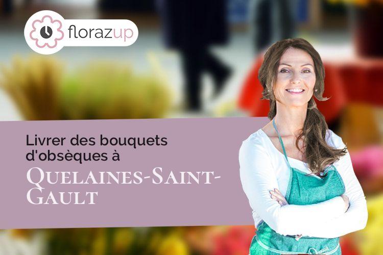 gerbes de fleurs pour un enterrement à Quelaines-Saint-Gault (Mayenne/53360)