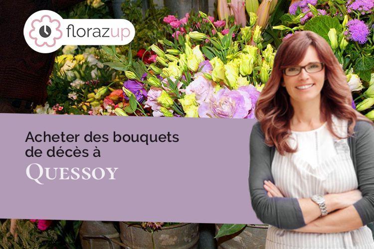 compositions florales pour des funérailles à Quessoy (Côtes-d'Armor/22120)
