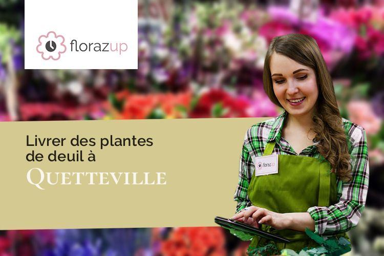 gerbes de fleurs pour des funérailles à Quetteville (Calvados/14130)