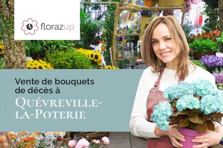 créations de fleurs pour un enterrement à Quévreville-la-Poterie (Seine-Maritime/76520)