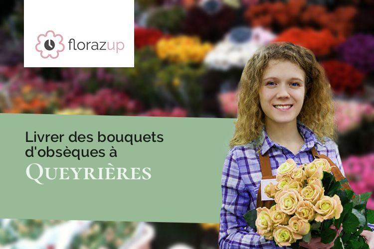 couronnes de fleurs pour un deuil à Queyrières (Haute-Loire/43260)