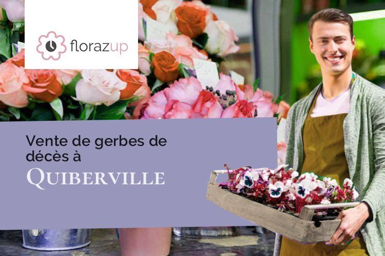 couronnes florales pour un enterrement à Quiberville (Seine-Maritime/76860)