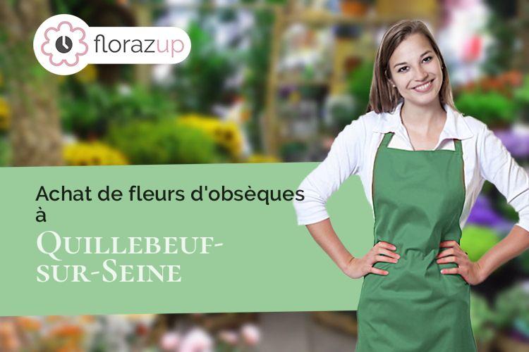 compositions de fleurs pour un deuil à Quillebeuf-sur-Seine (Eure/27680)