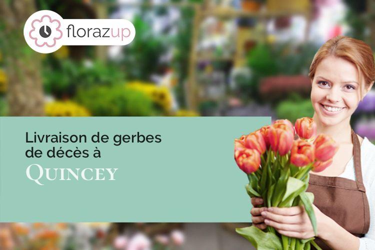 coupes de fleurs pour un décès à Quincey (Haute-Saône/70000)