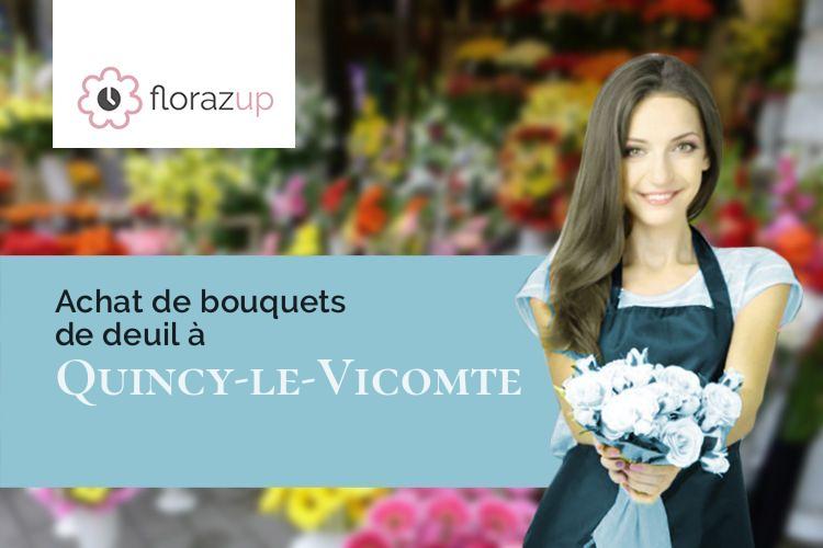 fleurs deuil pour des funérailles à Quincy-le-Vicomte (Côte-d'Or/21500)